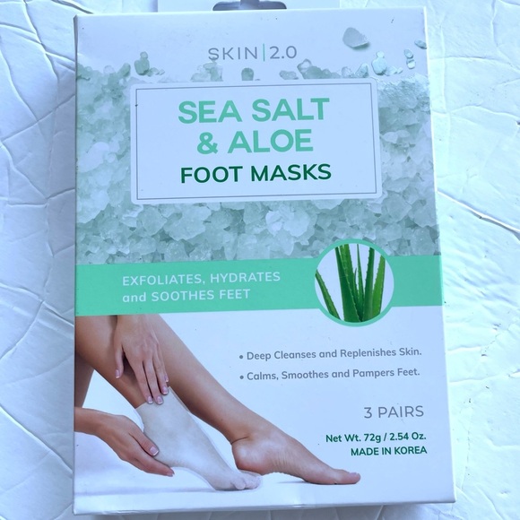 2 Boxes Foot Mask Sea Salt Aloe Lavender Mint - Picture 2 of 5